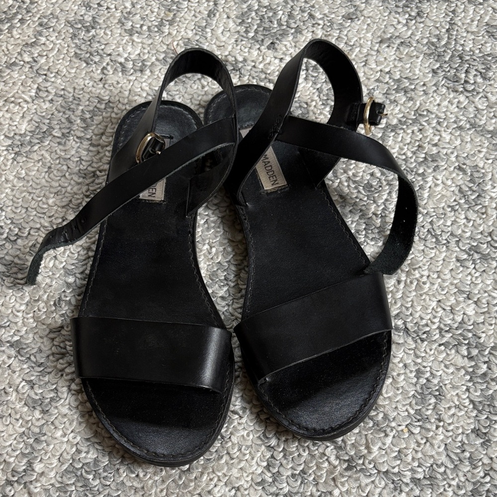 Steve Madden Black Strappy Sandals